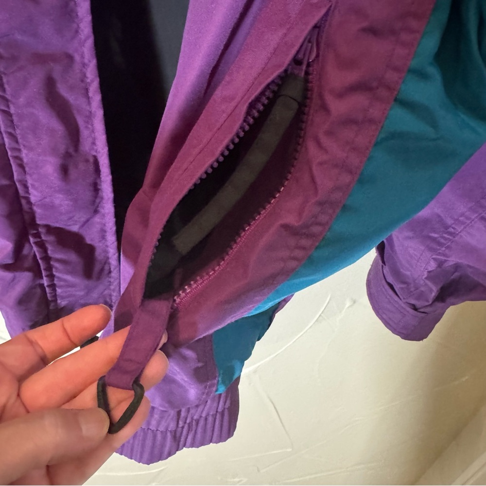 🦋Vintage Columbia Women’s Purple with Teal Bugaboo Windbreaker Shell Jacket🦋 - Picture 9 of 12